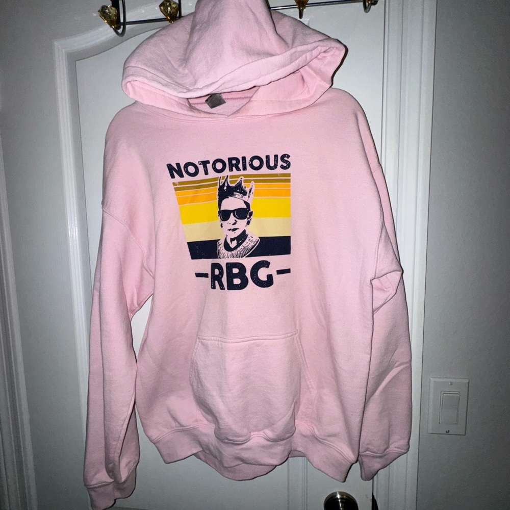 Notorious RBG Pink Hoodie Size Medium